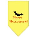 Unconditional Love Happy Halloween Screen Print Bandana Yellow Small UN851684